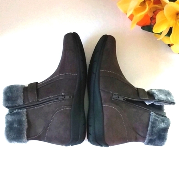 ALPINE WOODS GRAY SHORT FUR ANKLE BOOTS SIZE 8 NWOT - Picture 9 of 12